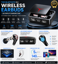 TWS Bluetooth 5.3 Wireless Earbuds with LED Display Charging Case