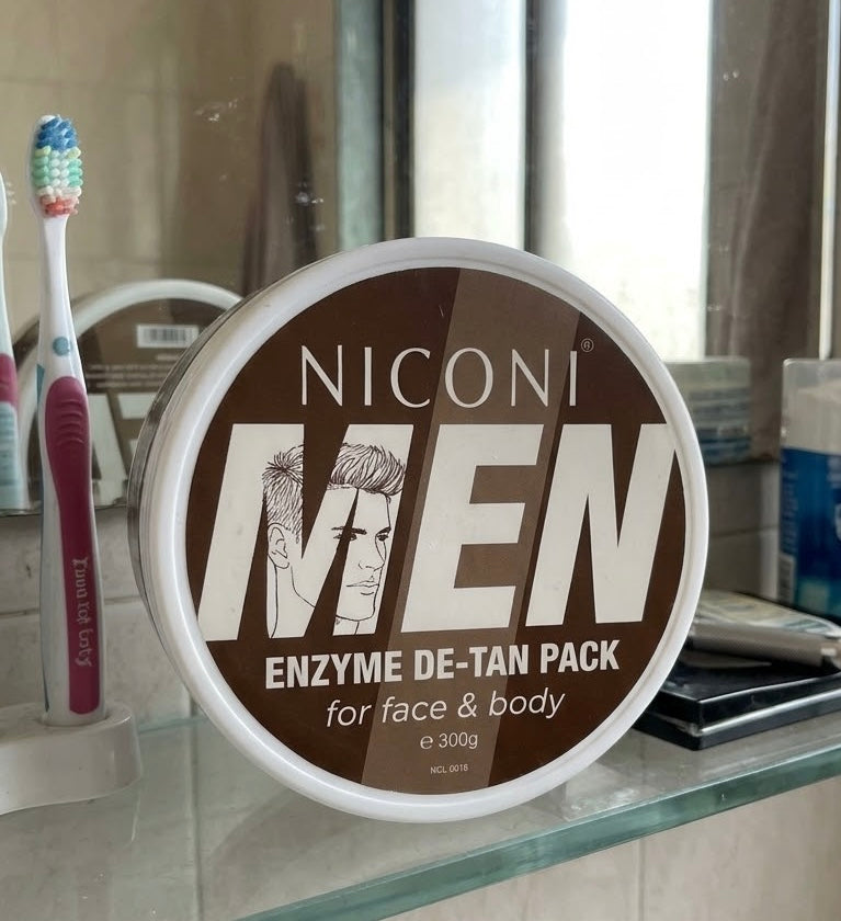 NICONI Men Enzyme De-Tan Pack for Face and Body 300g