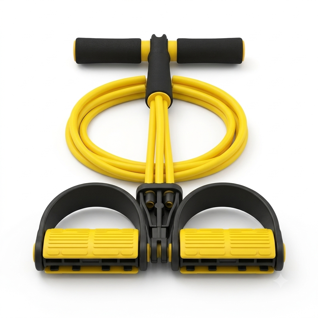 4-Tube Resistance Band with Foot Pedals
