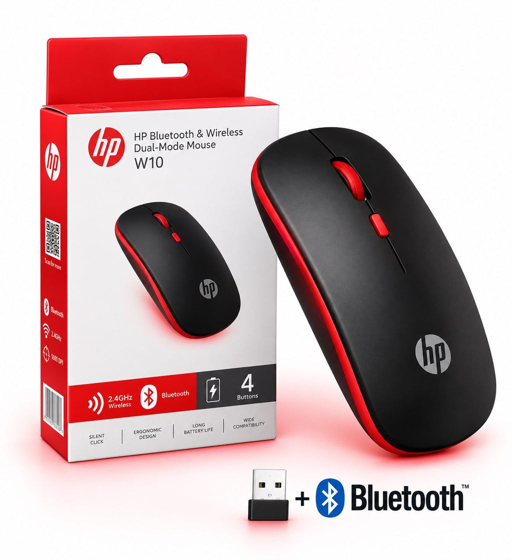 HP W10 Bluetooth & 2.4GHz Wireless Mouse