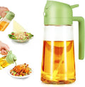 2-in-1 Oil Spray Bottle & Dispenser – Leakproof Kitchen Oil Sprayer