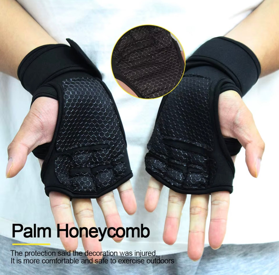 Premium Gym Workout Gloves with Wrist Support – Anti-Slip Weight Lifting Gloves