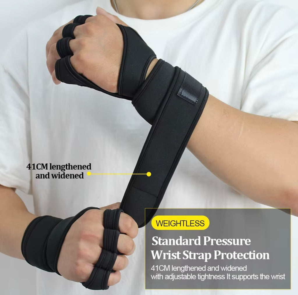Premium Gym Workout Gloves with Wrist Support – Anti-Slip Weight Lifting Gloves