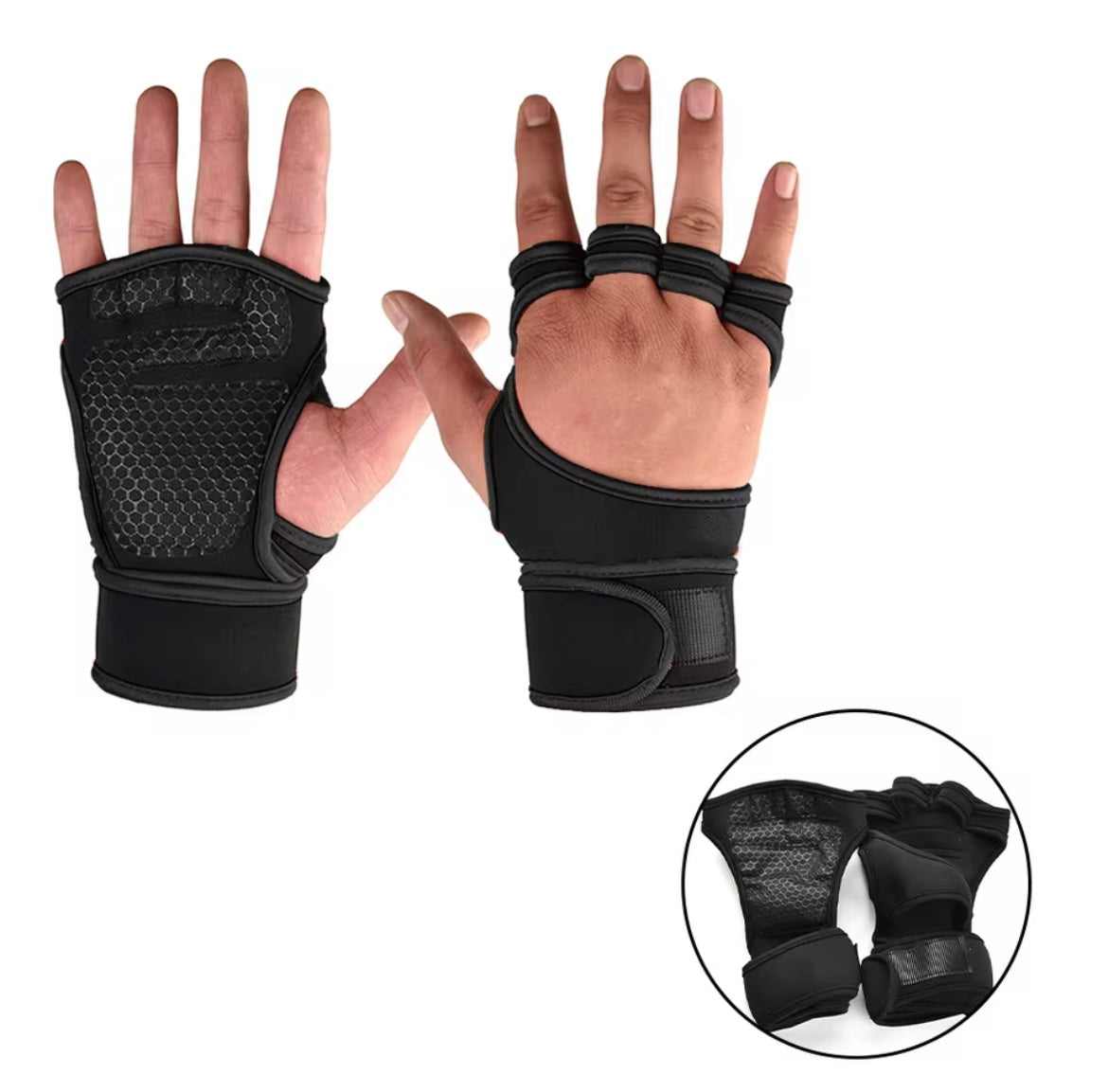 Premium Gym Workout Gloves with Wrist Support – Anti-Slip Weight Lifting Gloves