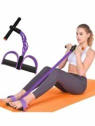 4 Tube Resistance Band with Foot Pedals