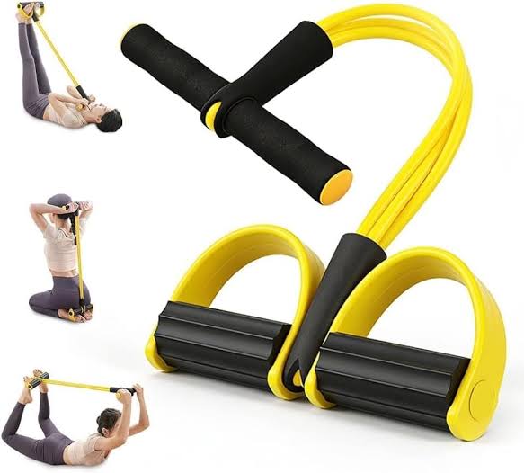 4 Tube Resistance Band with Foot Pedals