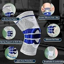 3D Compression Knee Support Brace with Silicone Gel Pad