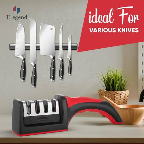 3-Stage Manual Knife Sharpener – Professional Kitchen Knife Sharpening Tool