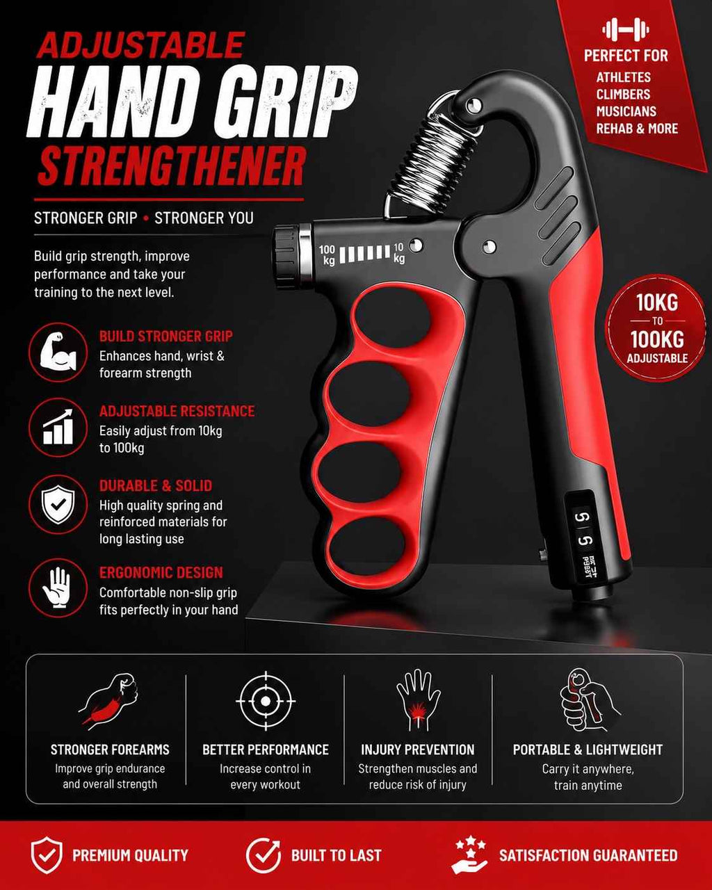 Adjustable Hand Grip Strengthener