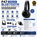 P47 Wireless Bluetooth Headphones Foldable Stereo Headset with Mic