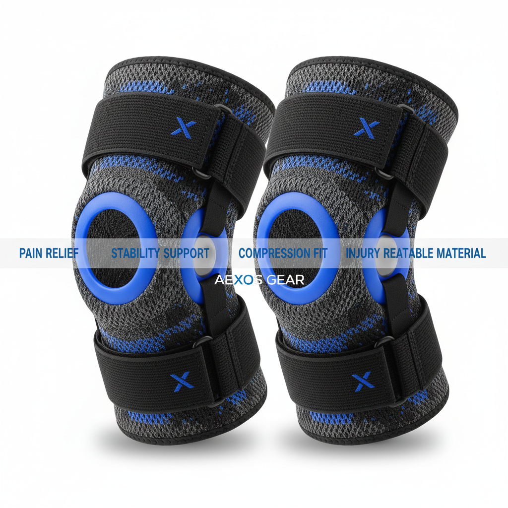 3D Compression Knee Support Brace with Silicone Gel Pad